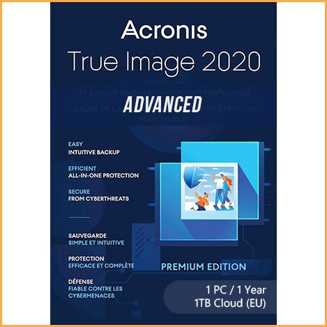 Acronis True Image 2020 Advanced - 1 PC - 1 Year - 1TB Cloud [EU]
