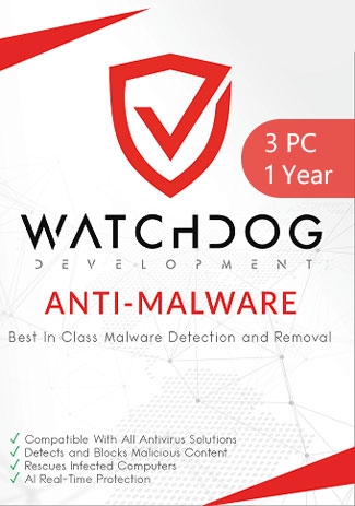 Watchdog Anti-Malware - 3 PCs - 1 Year [EU]