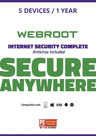 Webroot SecureAnywhere Internet Security Complete - 5 Devices - 1 Year [EU]