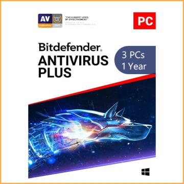 Bitdefender Antivirus Plus - 3 PCs - 1 Year EU