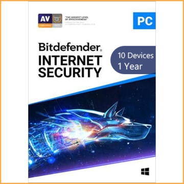 Bitdefender Internet Security - 10 Devices - 1 Year EU	